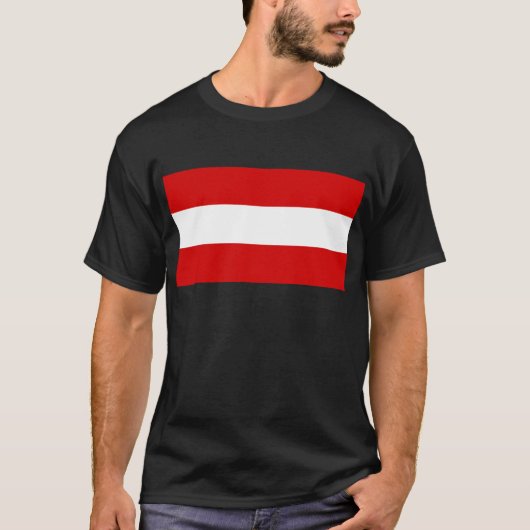 De vlag van Oostenrijk T-shirt (Voorkant)
