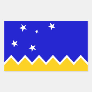 De vlag van Patagonië/Patagonië. Chili Rechthoekige Sticker