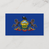 De vlag van Pennsylvania is de vlag van Pennsylvan Visitekaartje (Voorkant)