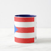 De vlag van Puerto Rico met Raindrops, de Mok van  (Midden)