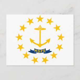 De vlag van Rhode Island Briefkaart