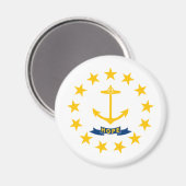De vlag van Rhode Island Magneet (Voorkant / Achterkant)