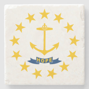 De vlag van Rhode Island Stenen Onderzetter