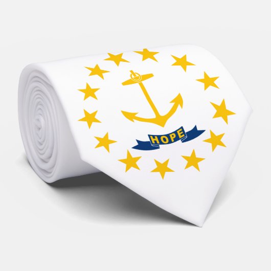 De vlag van Rhode Island Stropdas (Opgerold)