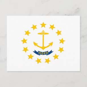 De vlag van Rhode Island, Verenigde Staten van Ame Briefkaart
