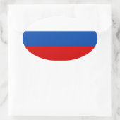 De vlag van Rusland Ovale Sticker (Tas)