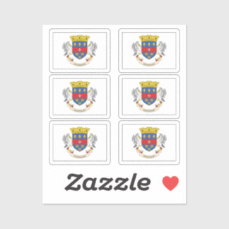 De vlag van Saint Barthelemy Collectie pack van 6 Sticker