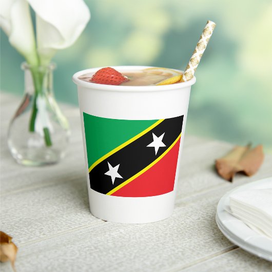 De vlag van Saint Kitts en Nevis Papieren Bekers