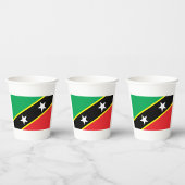 De vlag van Saint Kitts en Nevis Papieren Bekers