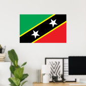 De vlag van Saint Kitts en Nevis Poster (Thuiskantoor)
