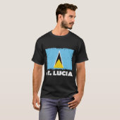 De vlag van Saint Lucia T-shirt (Voorkant volledig)