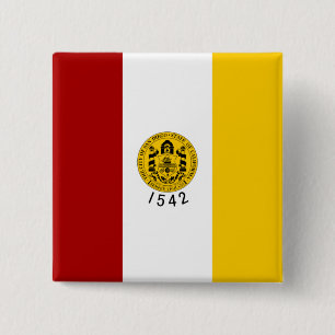 De vlag van San Diego (Californië) Vierkante Button 5,1 Cm
