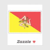 De vlag van Sicilië, Italië Sticker (Vel)