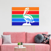 De vlag van Sint-Petersburg (Florida) Canvas Afdruk (Insitu (Woonkamer))