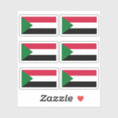 De vlag van Soedan - een collectie-sticker Sticker (Vel)