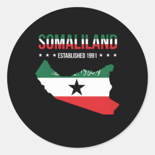 De vlag van Somaliland Ronde Sticker