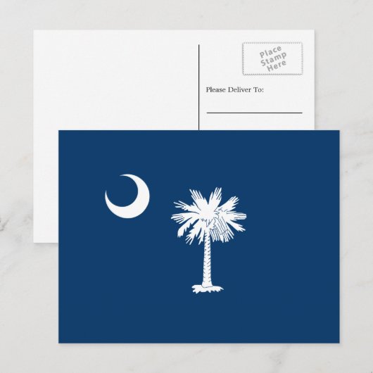 De vlag van South Carolina Briefkaart (Voorkant / Achterkant)