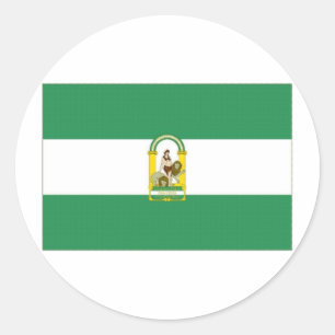 De vlag van Spanje Andalucia Ronde Sticker