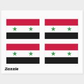 De vlag van Syrië Rechthoekige Sticker (Vel)