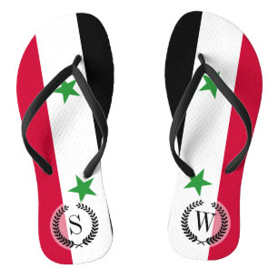 De vlag van Syrië Teenslippers