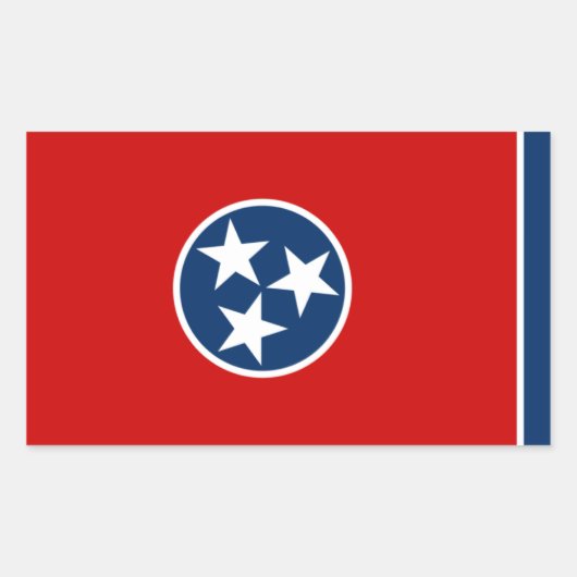 De vlag van Tennessee Rechthoekige Sticker (Voorkant)