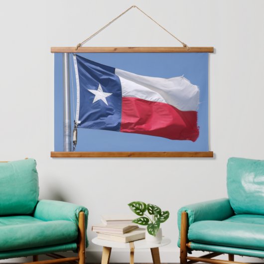 De vlag van Texas Hangend Wandkleed (Woonkamer)