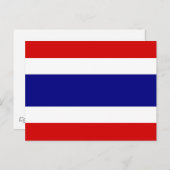 De vlag van Thailand Briefkaart (Voorkant / Achterkant)