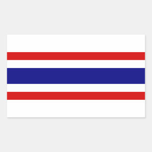 De vlag van Thailand Rechthoekige Sticker
