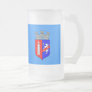 De vlag van Tirana, Albanië, Mok glazen bier