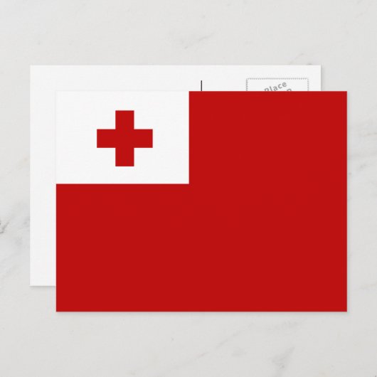 De vlag van Tonga Briefkaart (Voorkant / Achterkant)