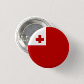 De vlag van Tonga Ronde Button 3,2 Cm (Voorkant /achterkant)