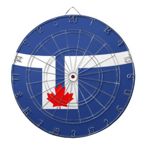 De vlag van Toronto (Canada) Dartbord