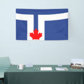 De vlag van Toronto (Canada) Spandoek (Beurs)