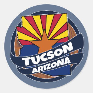 De vlag van Tucson Arizona barstte om stickers