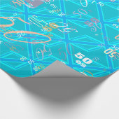 De vlag van Turquoise Union Jack past het aan Cadeaupapier (Hoek)