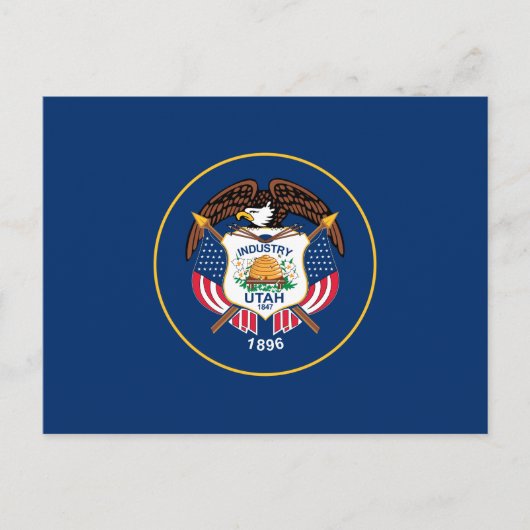 De vlag van Utah Briefkaart (Voorkant)