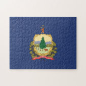 De vlag van Vermont, Verenigde Staten van Amerika Legpuzzel (Horizontaal)