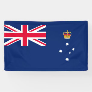 De vlag van Victoria (Australië) Spandoek