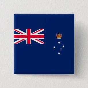 De vlag van Victoria (Australië) Vierkante Button 5,1 Cm