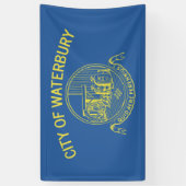 De vlag van Waterbury (Connecticut) Spandoek (Verticaal)