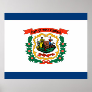 De vlag van West Virginia Poster
