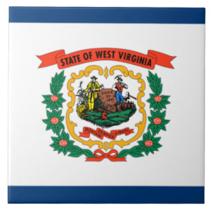 De vlag van West Virginia Tegeltje