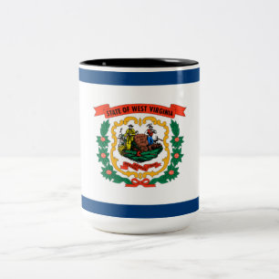 De vlag van West Virginia Tweekleurige Koffiemok