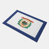 De vlag van West Virginia, Verenigde Staten van Am Deurmat (Schuin)