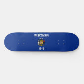 De vlag van Wisconsin Skateboard (Horizontaal)