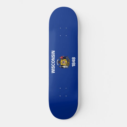 De vlag van Wisconsin Skateboard (Voorkant)