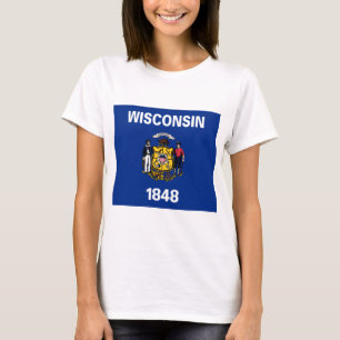 De vlag van Wisconsin T-shirt