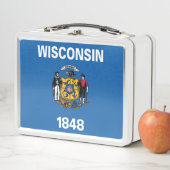 De vlag van Wisconsin, Verenigde Staten van Amerik (In situ)