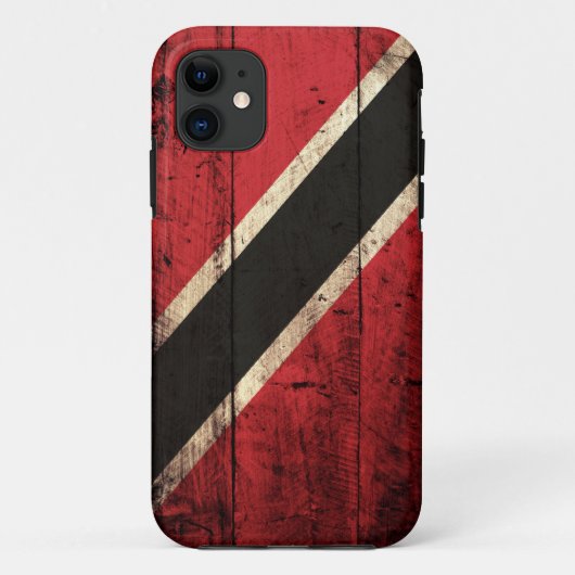 De vlag van Wooden Trinidad en Tobago Case-Mate iPhone Case (Achterkant)