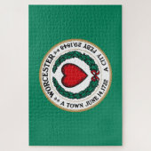De vlag van Worcester (Massachusetts) Legpuzzel (Verticaal)
